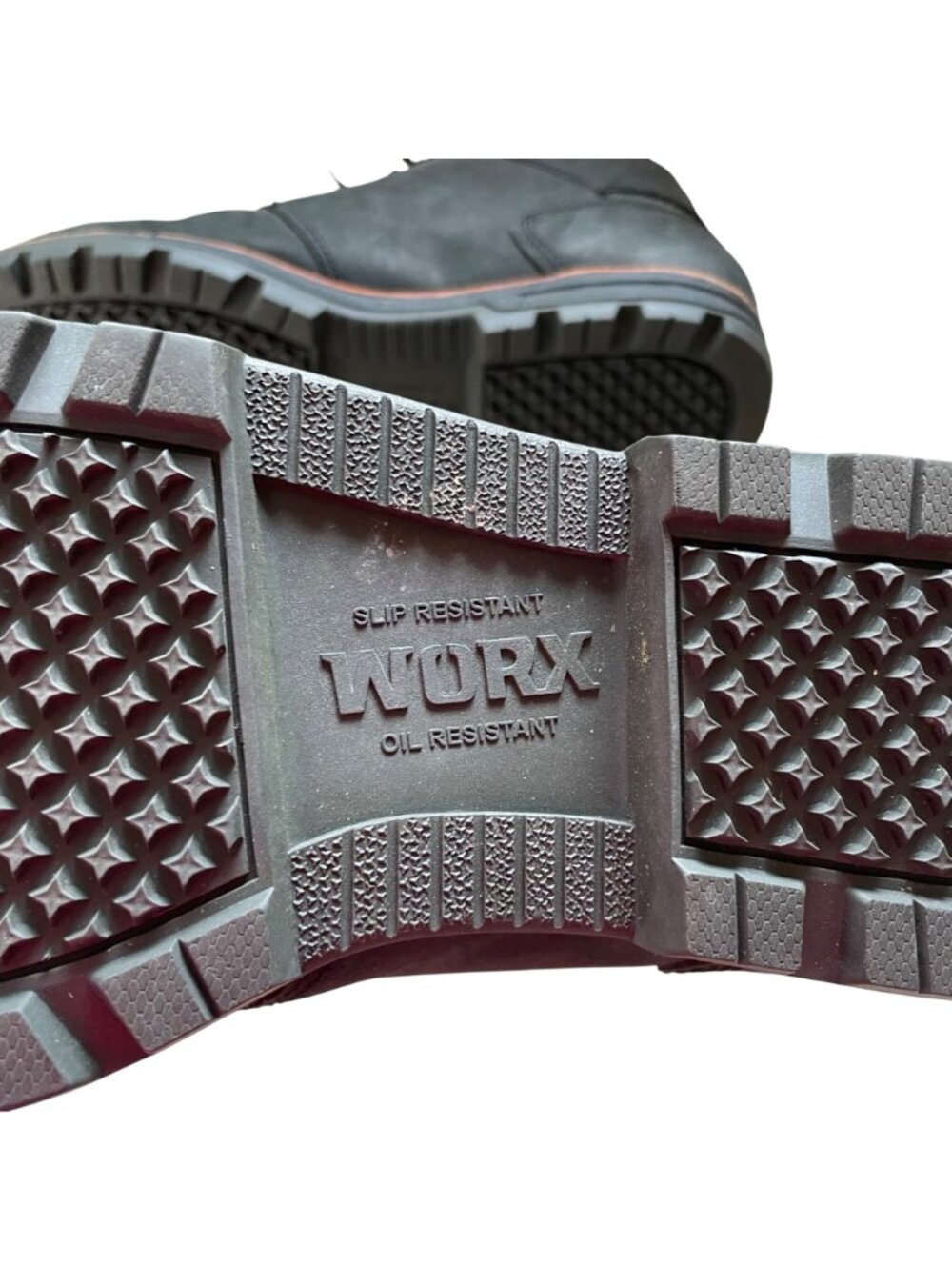 Worx Black Oil Proof Slip Resistant Work Boots Men's 9.5 2 Double Extra Wide - Picture 10 of 12